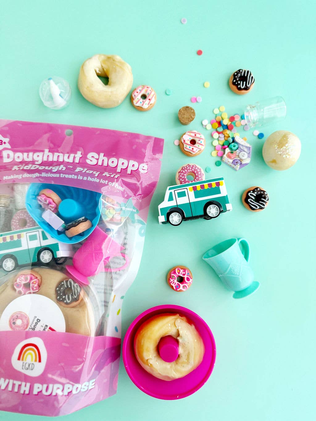 Doughnut Shoppe KidDough Play Kit - Earth Grown KidDoughs (KidDoughs by EGKD)