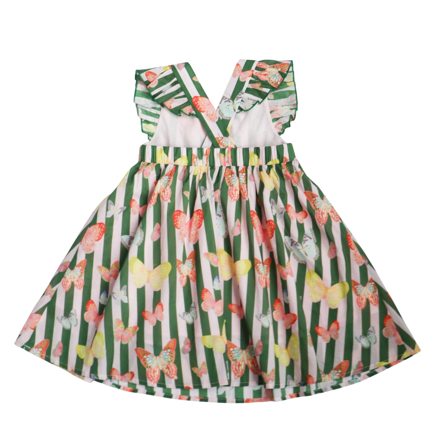 Josie Dress - Green Butterfly - Baby Sweet Pea's Boutique