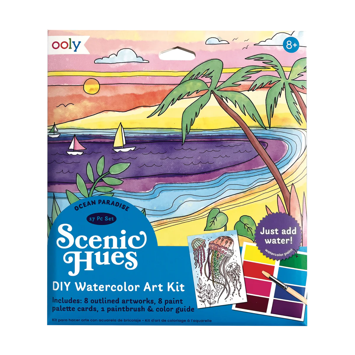 Scenic Hues DIY Watercolor Art Kit - Ocean Paradise