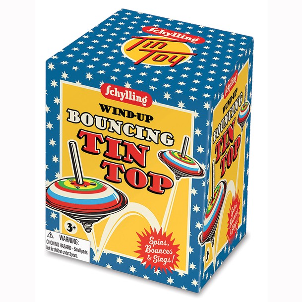 Wind-Up Bouncing Tin Top