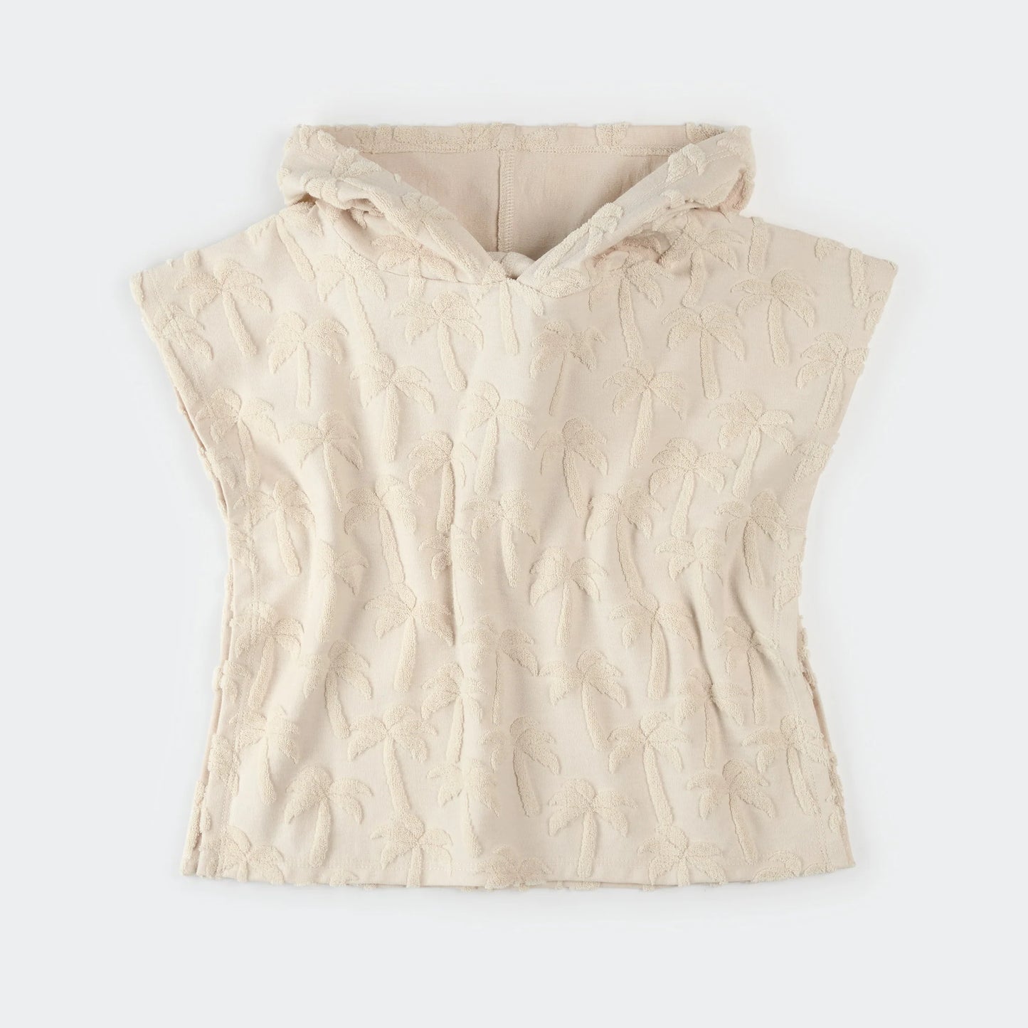 Palm Trees on Beige Beach Poncho - Petit Lem