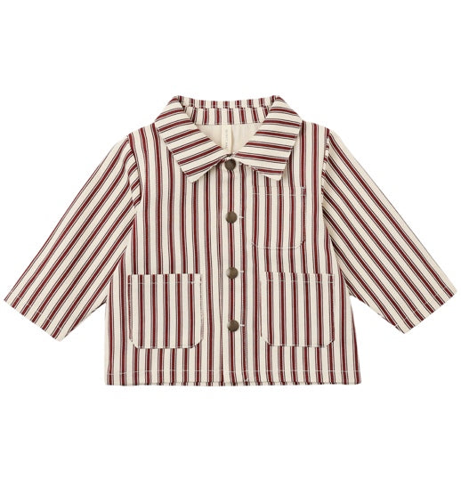 Utility Jacket Black Cherry Pinstripe