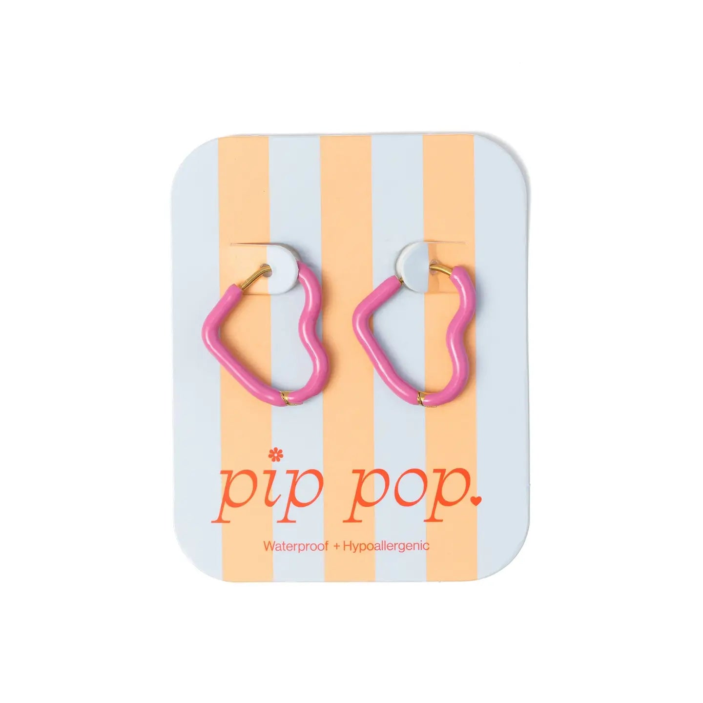Enamel Heart Hoop - Pip Pop Post