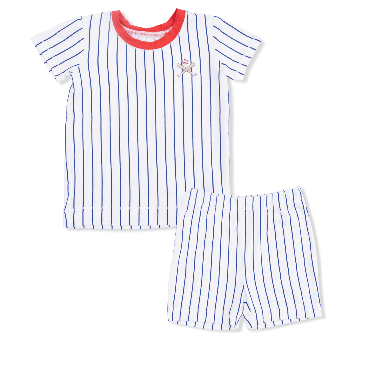 Baseball Stripe Loungewear Short Set - Baby Sweet Pea's Boutique