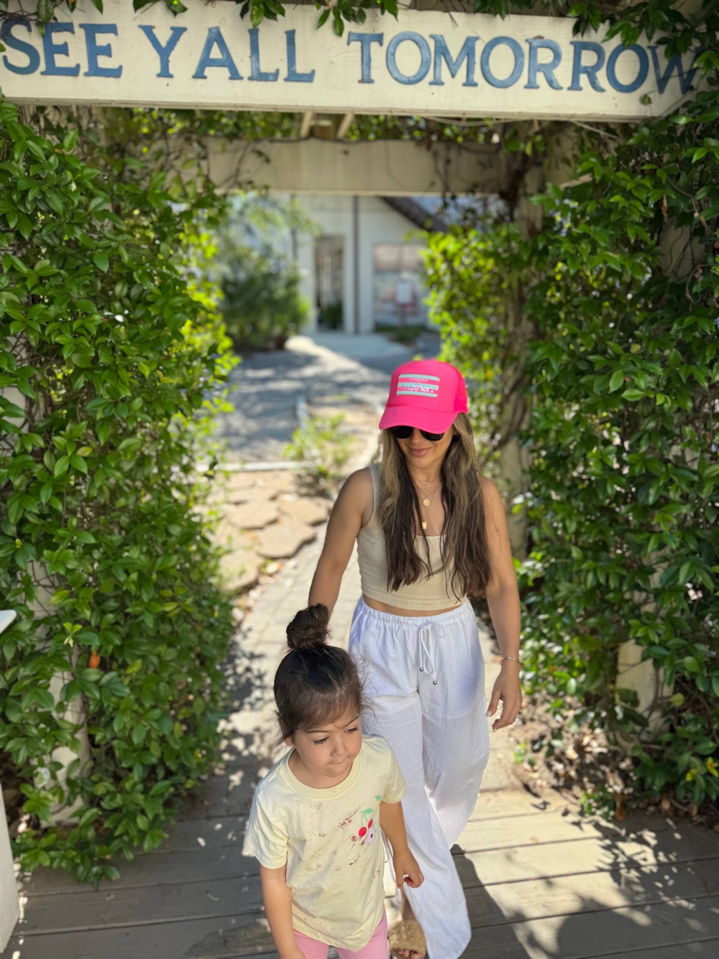 Strong as a mother® Patch Trucker Hat - Neon Pink: Neon Pink - Mother Hats