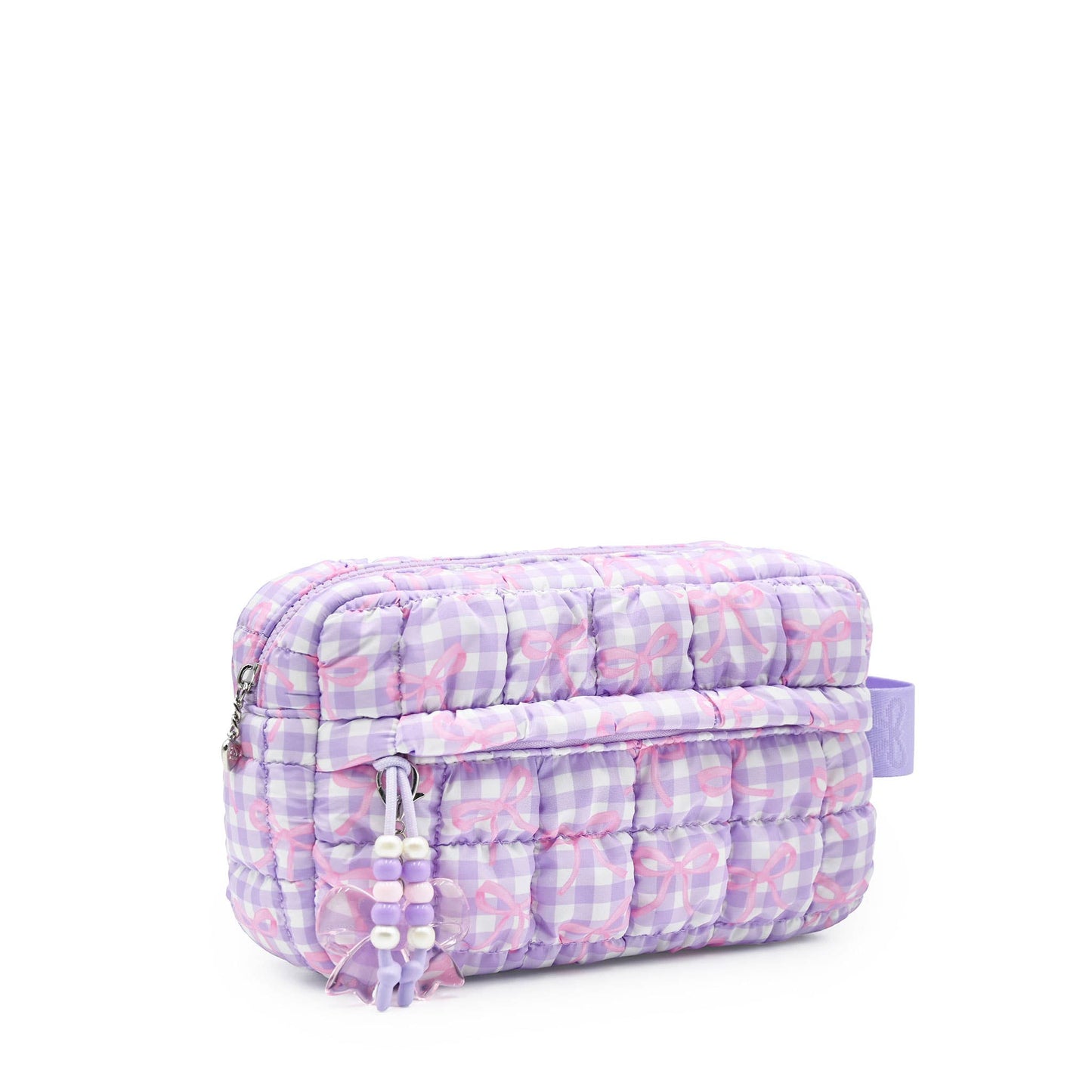 Quilted Scrunchies Gingham Bow Printed Pouch