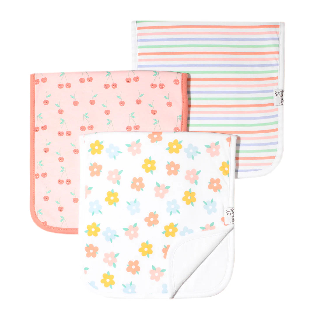 Premium Burp Clothes- Cheery - Copper Pearl