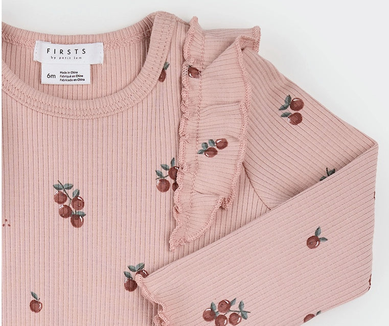 Little Apples Print on Flared Legging Set