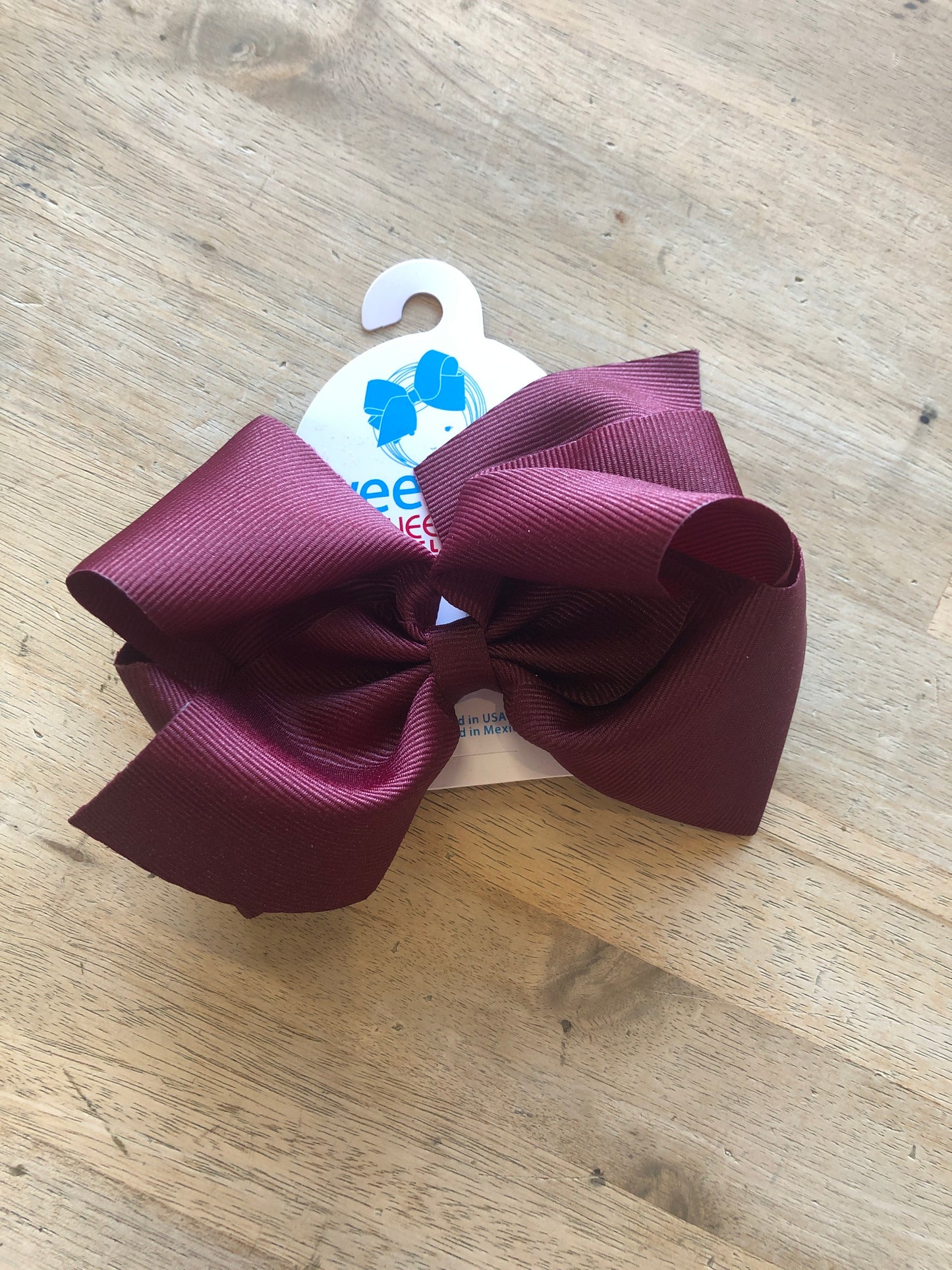 Mini King Classic Hair Bow Cranberry