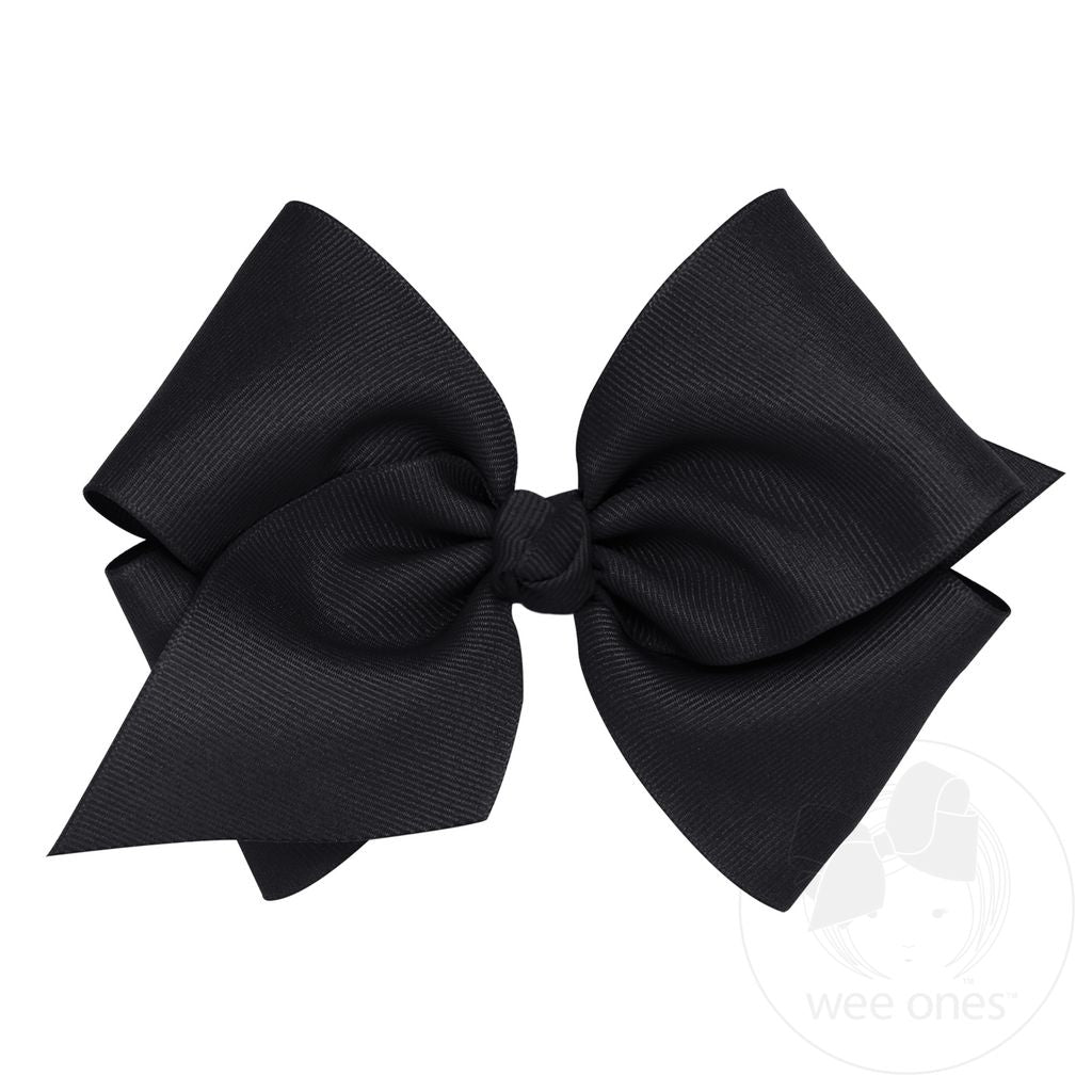Mini King Classic Hair Bow Black - Wee Ones