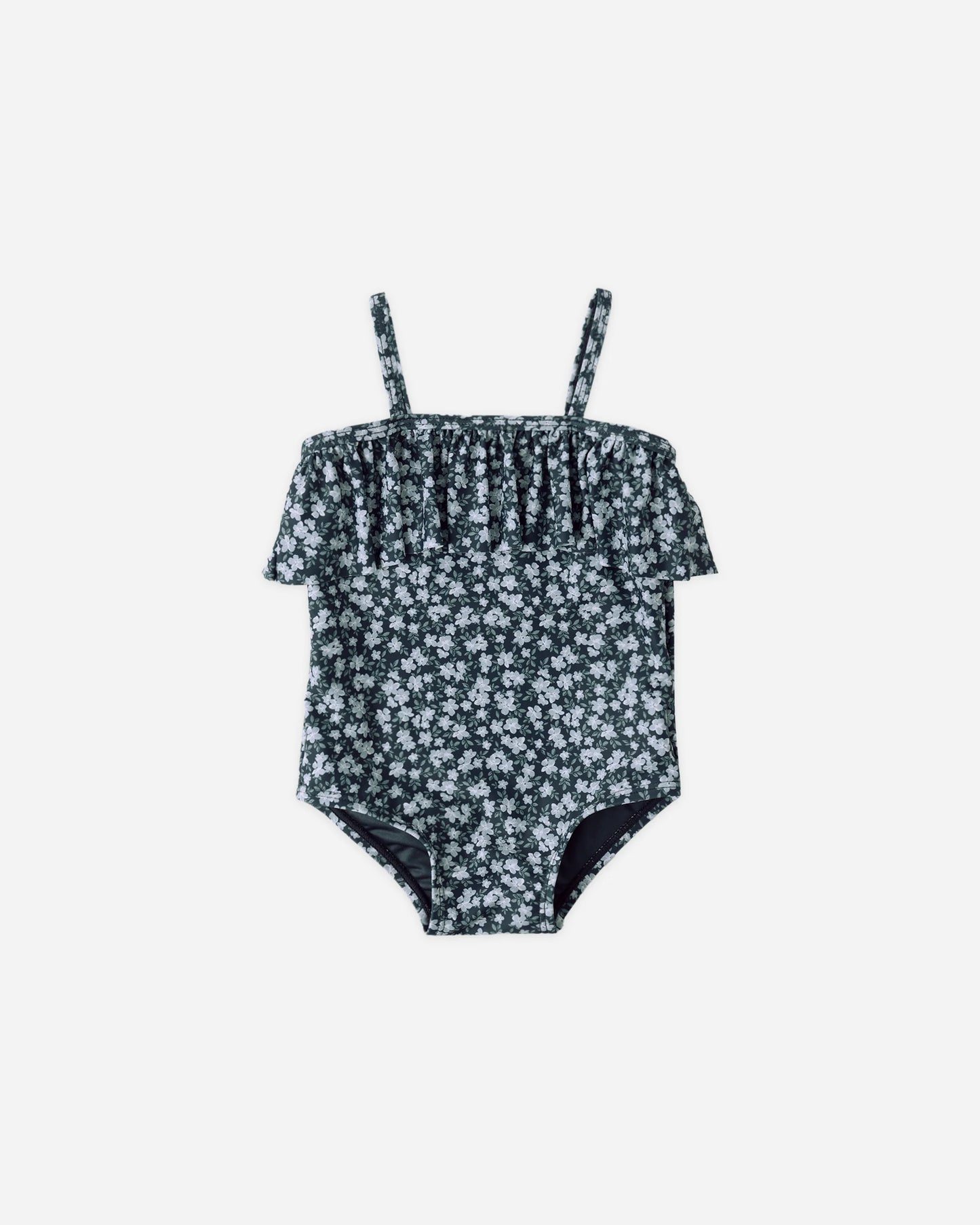 Ruffle One-Piece Navy Floral - Rylee and Cru