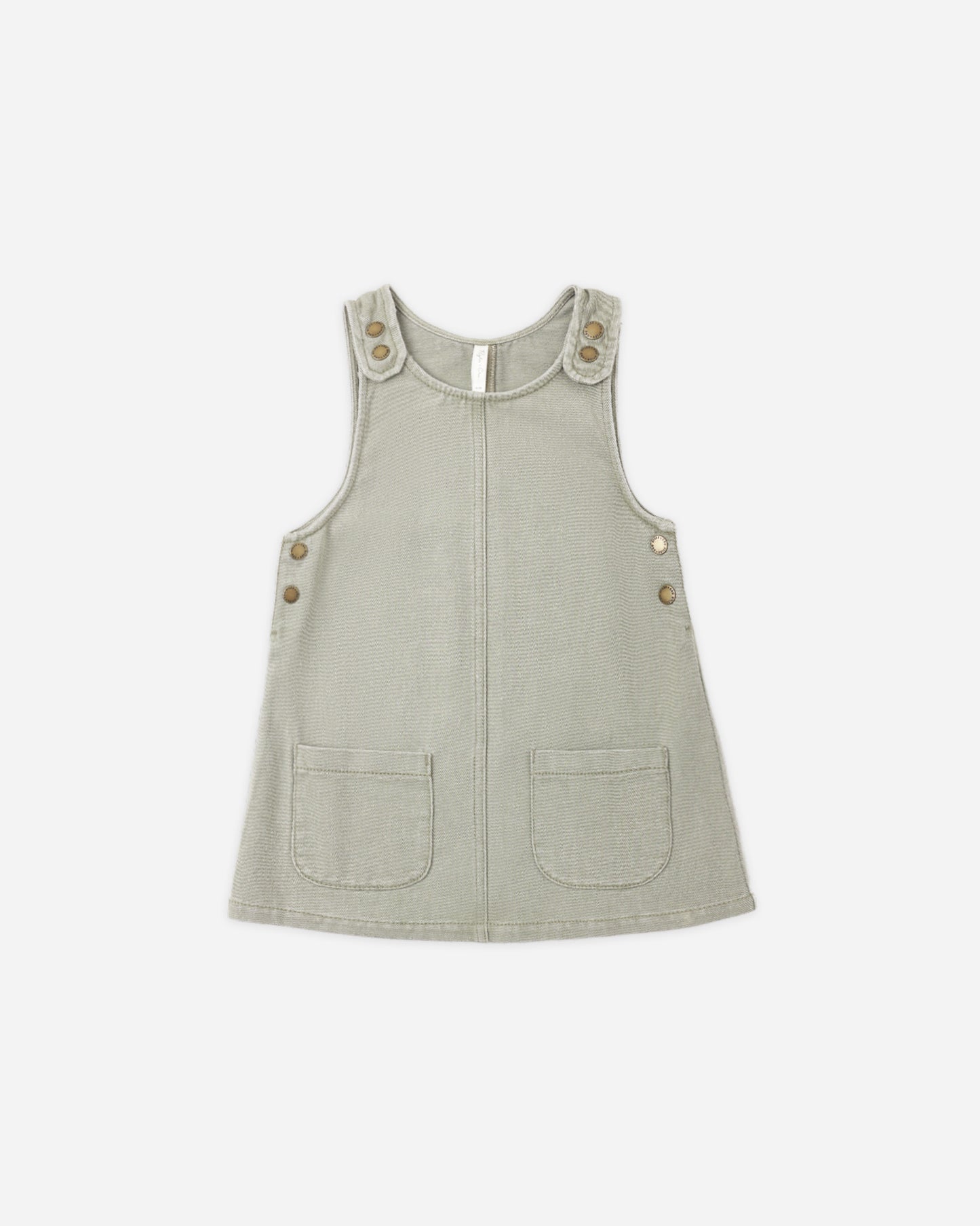 Odette Overall Dress Dark Sage