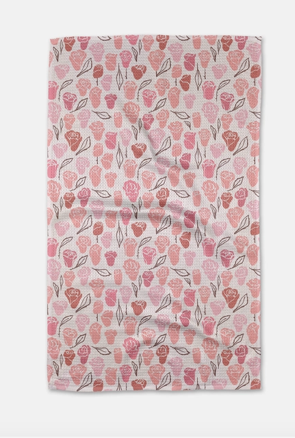 Neutral Rose Tea Towel