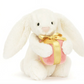 Bashful Bunny With Present - Baby Sweet Pea's Boutique