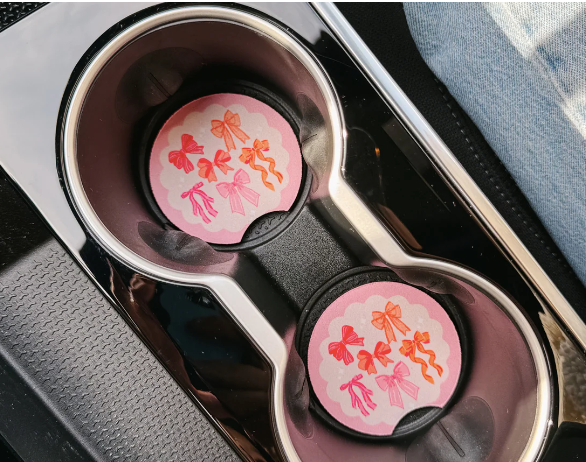 Blushing Bows On the Road Car Coaster Set - The Darling Effect