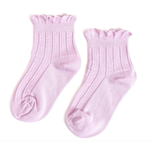 Lilac Frill Midi Socks