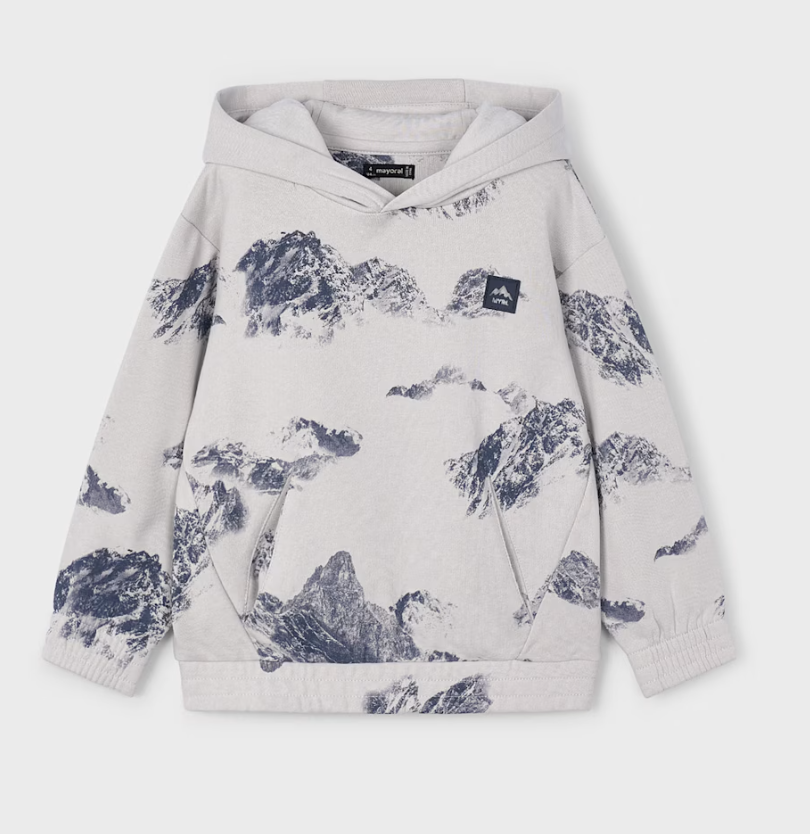 Boy Printed Hoodie - Smoke - Mayoral
