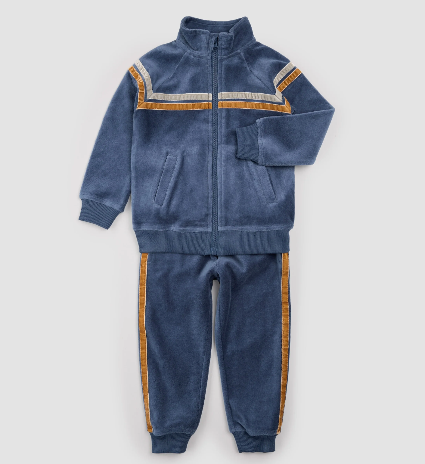 Miles Blue Velour Tracksuit - Miles The Label
