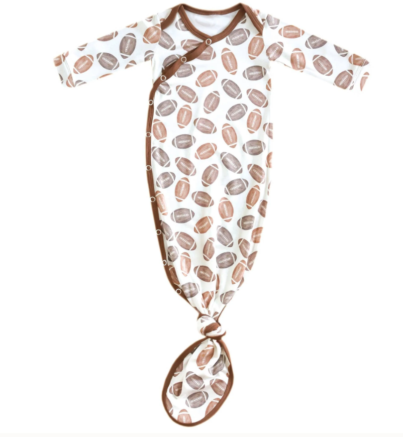 Blitz Newborn Knotted Gown - Copper Pearl