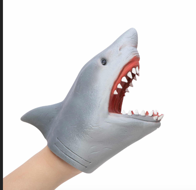 Stretchy Hand Puppet - Shark - schylling