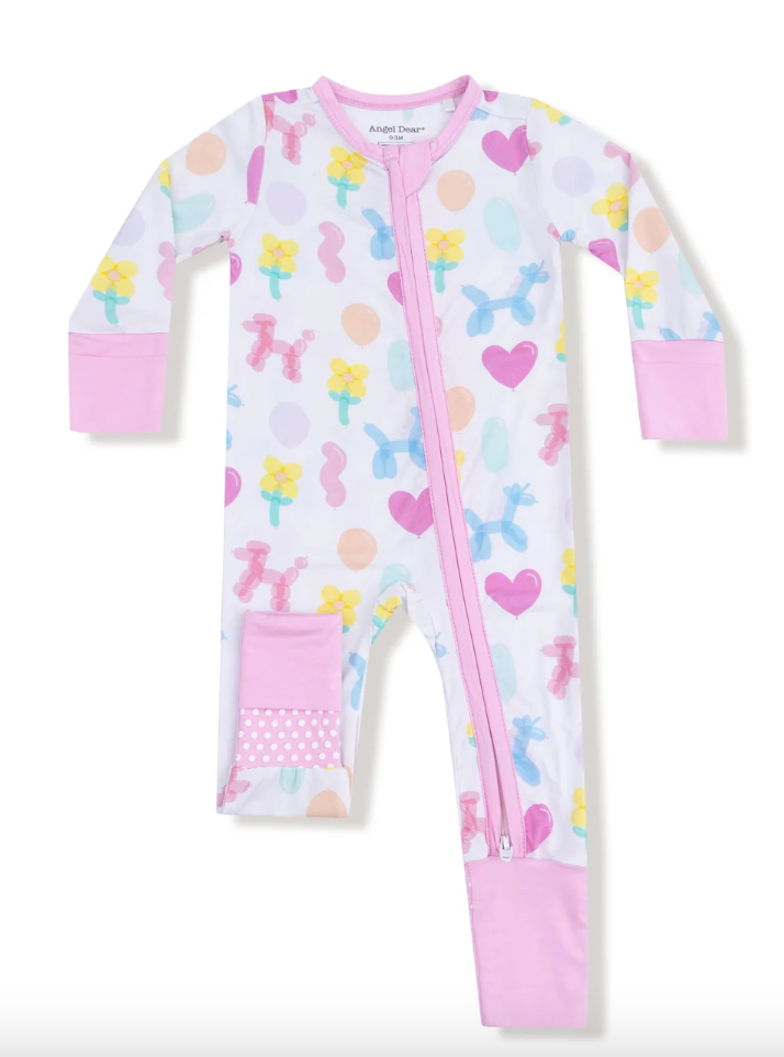 Balloon Animals Pink Convertible Romper
