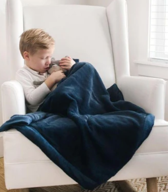 Lush Receiving Blanket- Navy