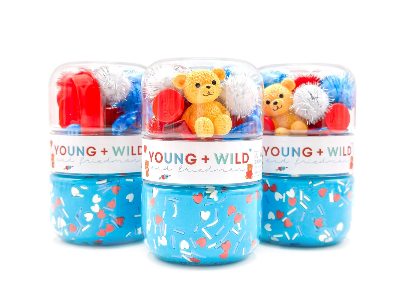 Red & Blue Valentine Grab & Go Dough Jar - Young+Wild&Friedman