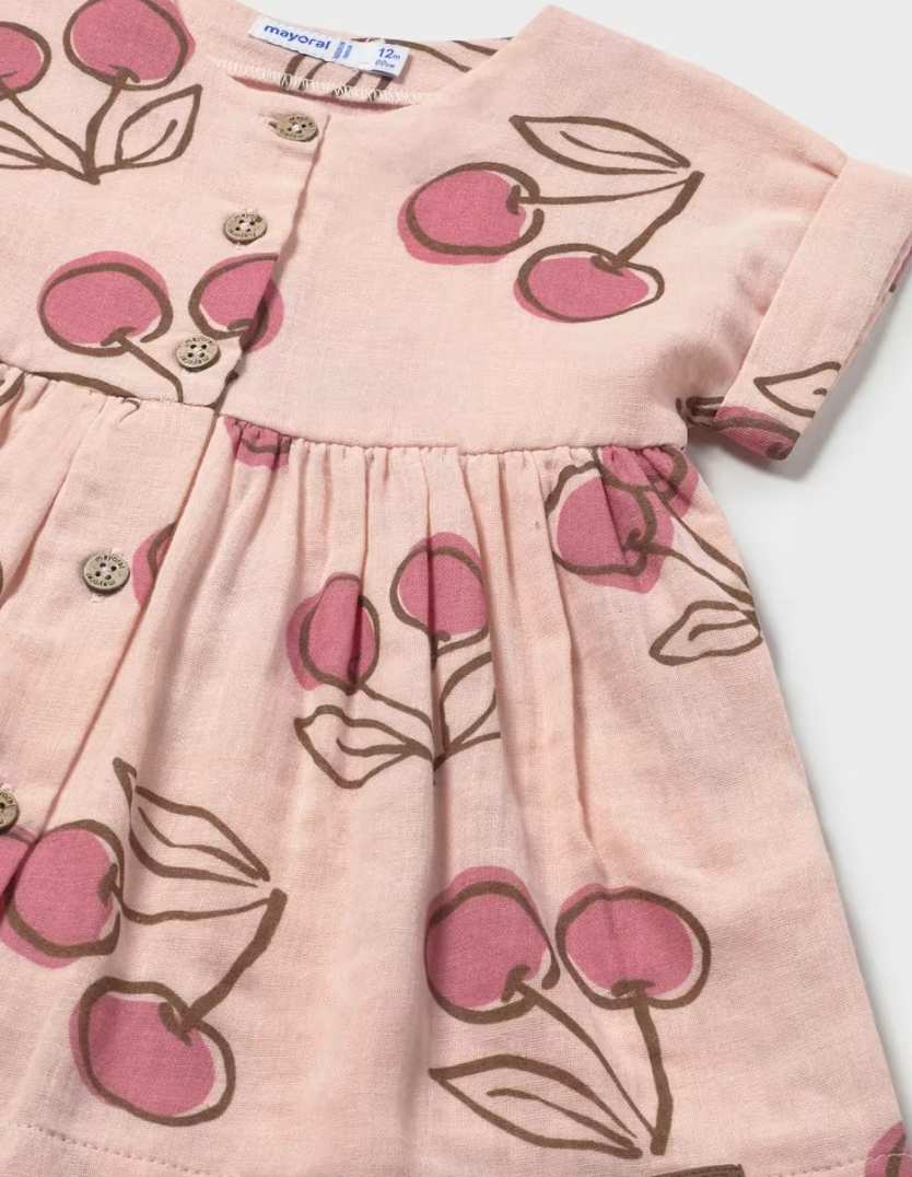 Cherry Cotton Dress - Mayoral