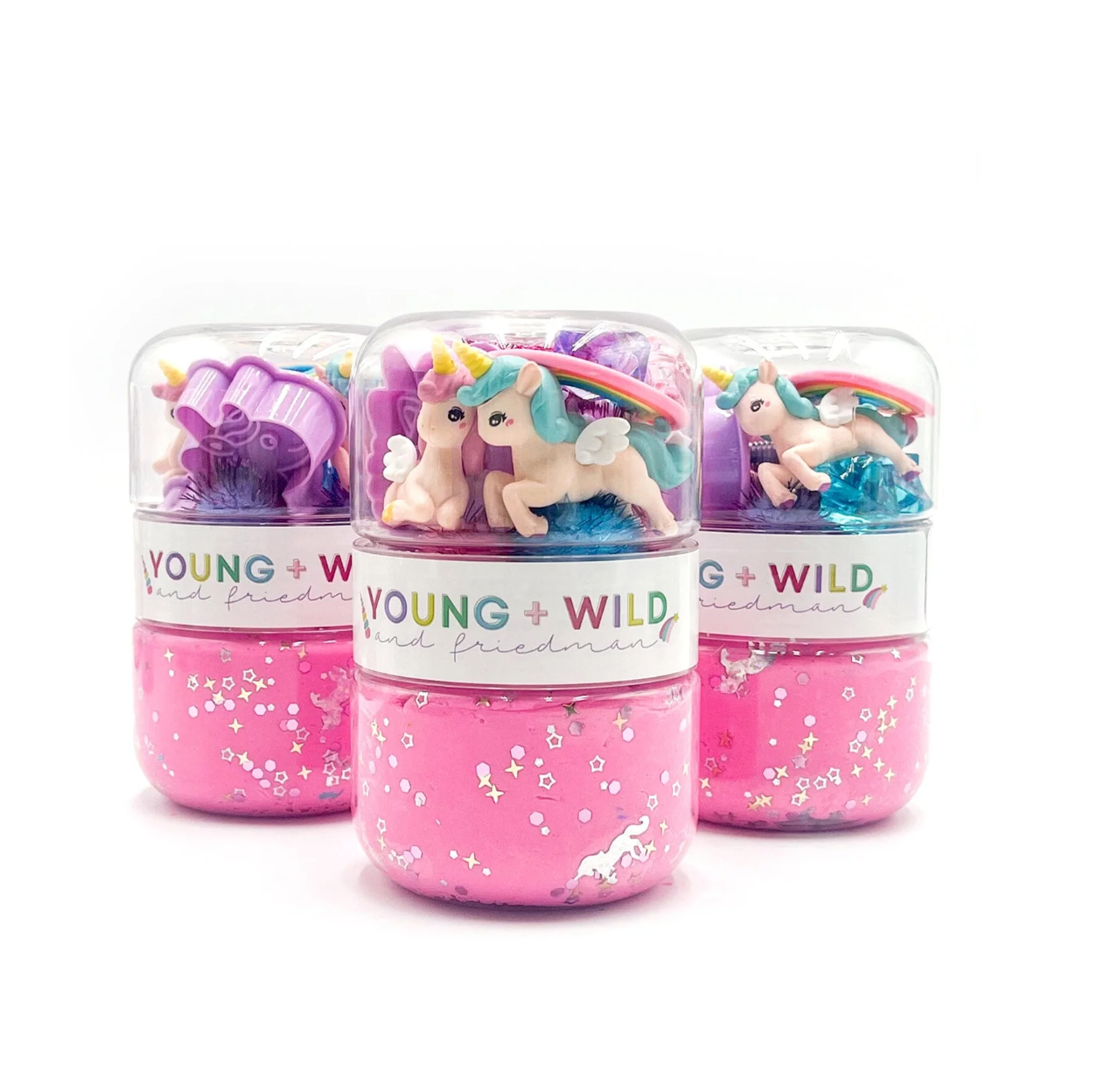 Rainbow Unicorn Grab & Go Dough Jar - Young+Wild&Friedman