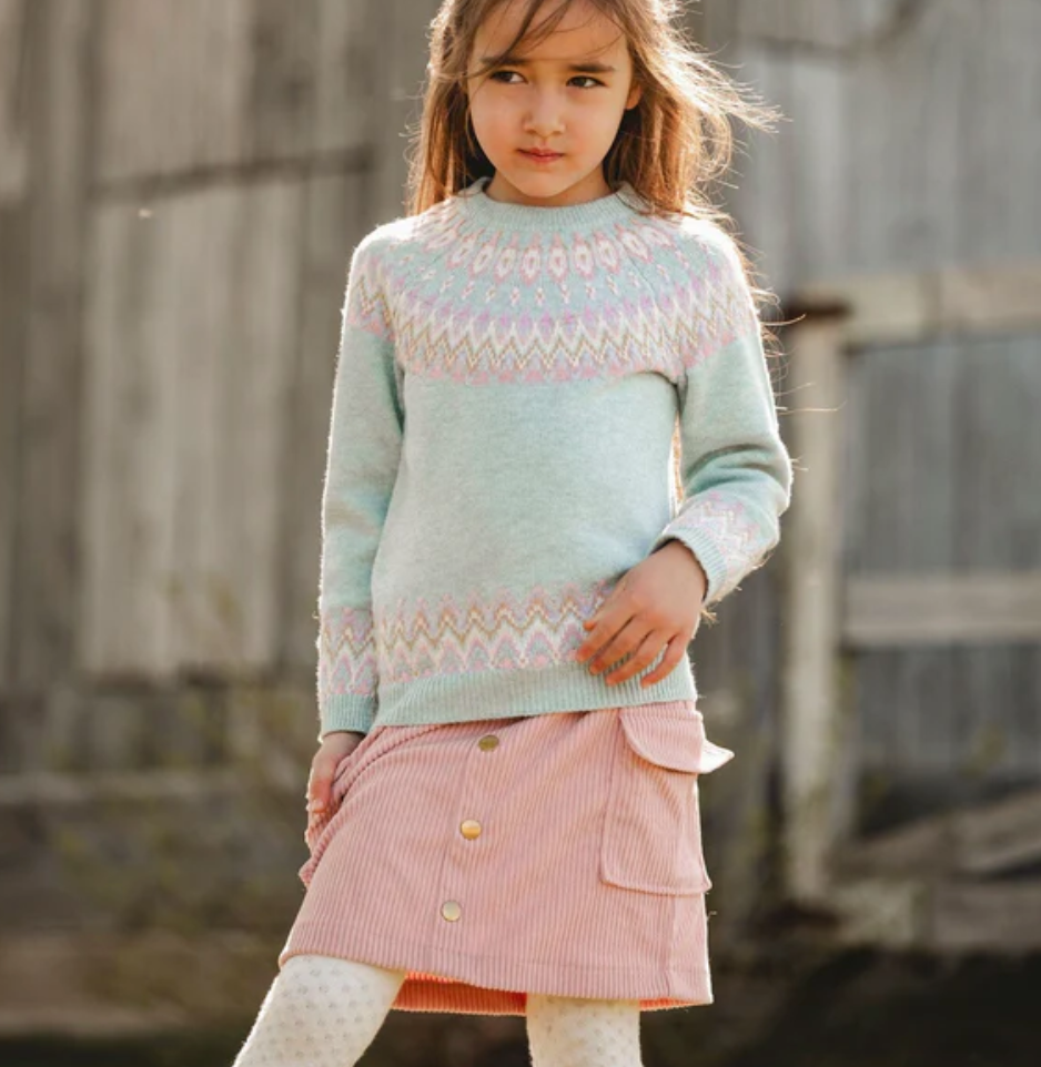 Corduroy Skirt With Cargo Pockets Dusty Pink