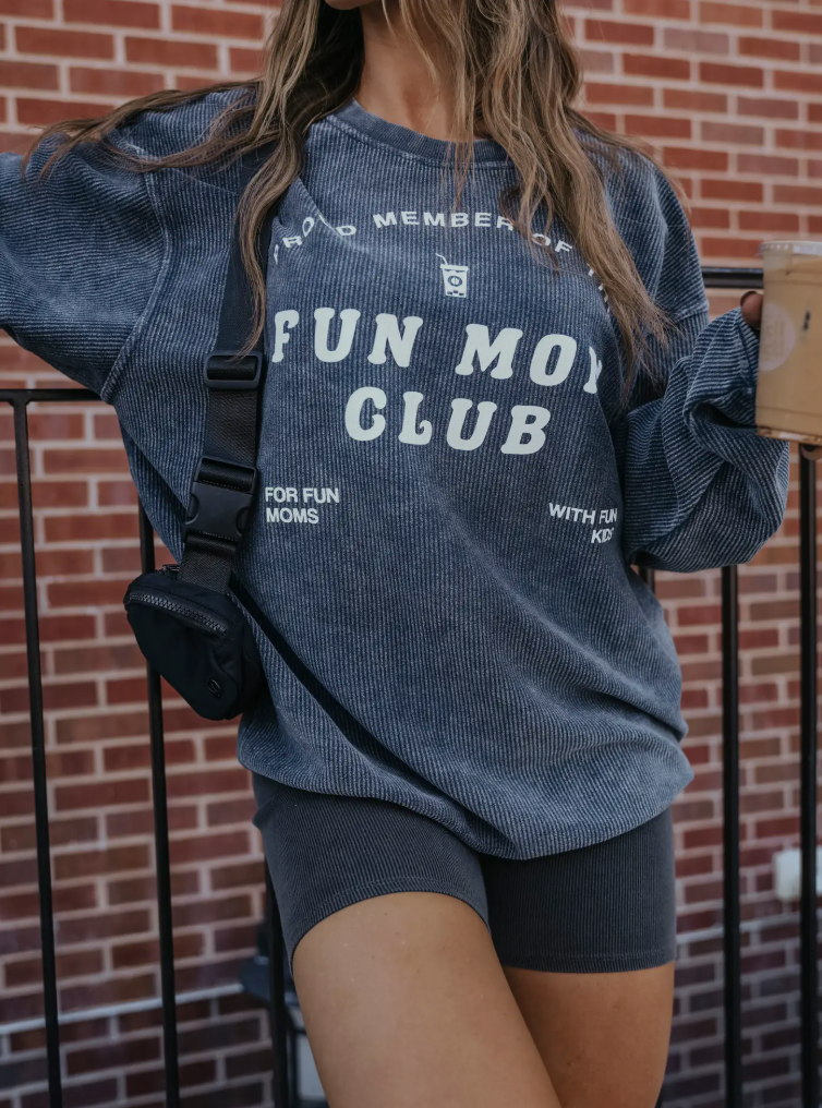 Fun Mom Club Corded Sweatshirt - Friday+Saturday