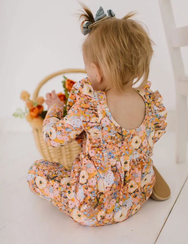 Mabel Romper in Pumpkin Bouquet