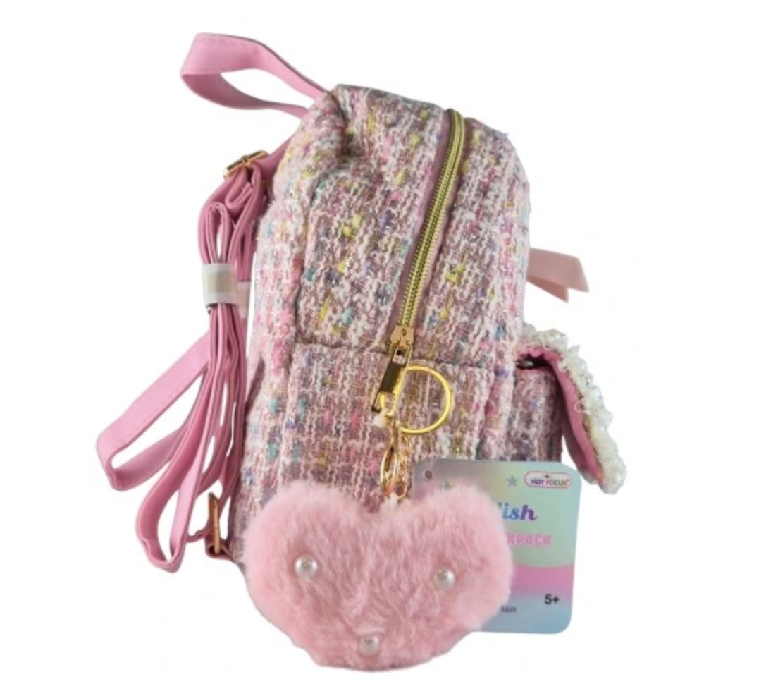 School Backpack for Girls with Keychain - Hot Focus