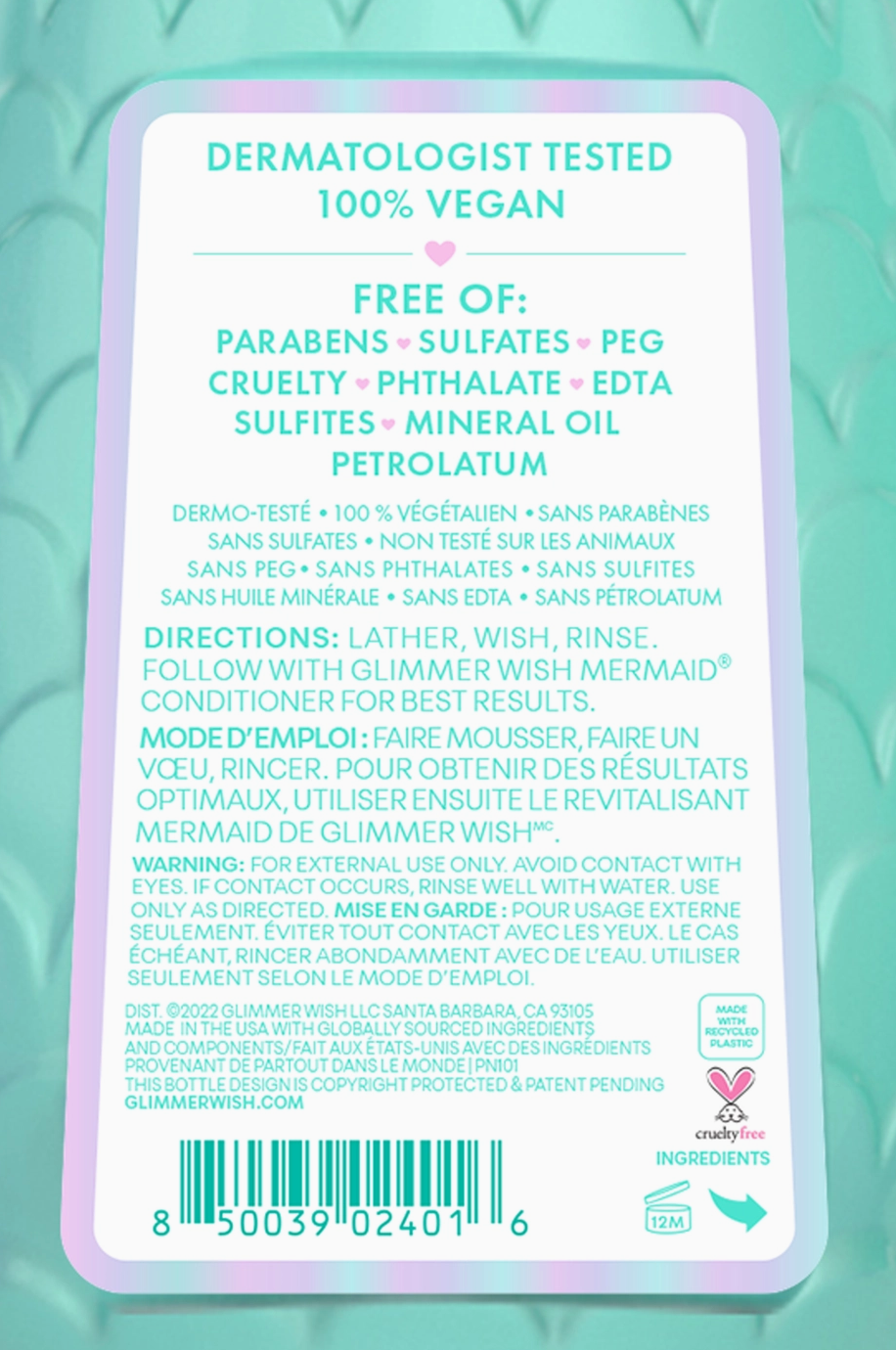 Mermaid Kids Conditioner | Paraben & Sulfate Free - Glimmer Wish