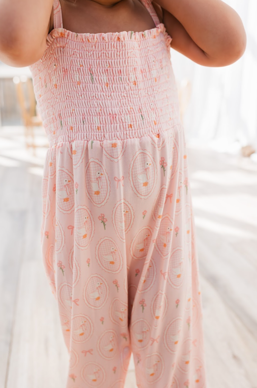 Pink Little Goose Jumpsuit - Baby Sweet Pea's Boutique