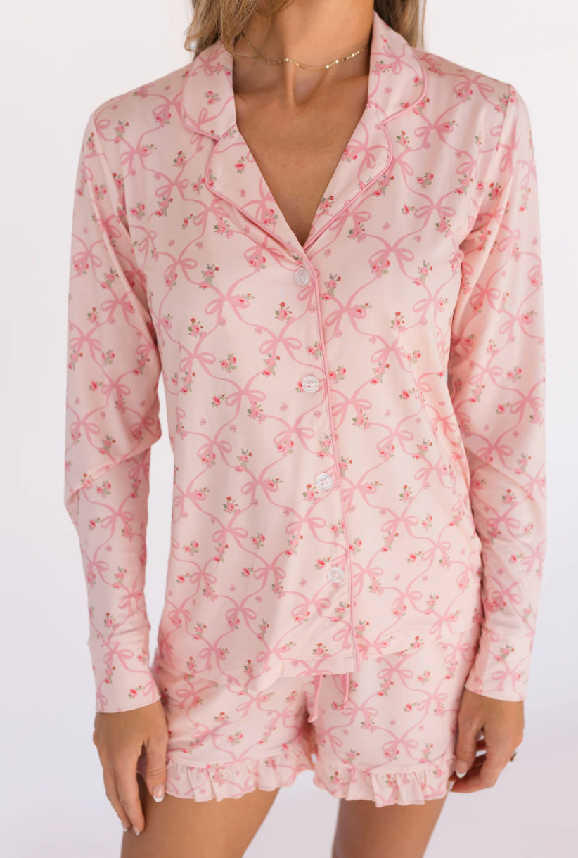 Rosie Bow Women's Long Sleeve Short Set