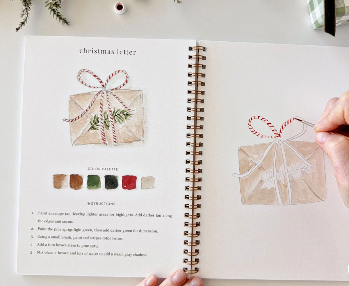 Classic Christmas Watercolor Workbook