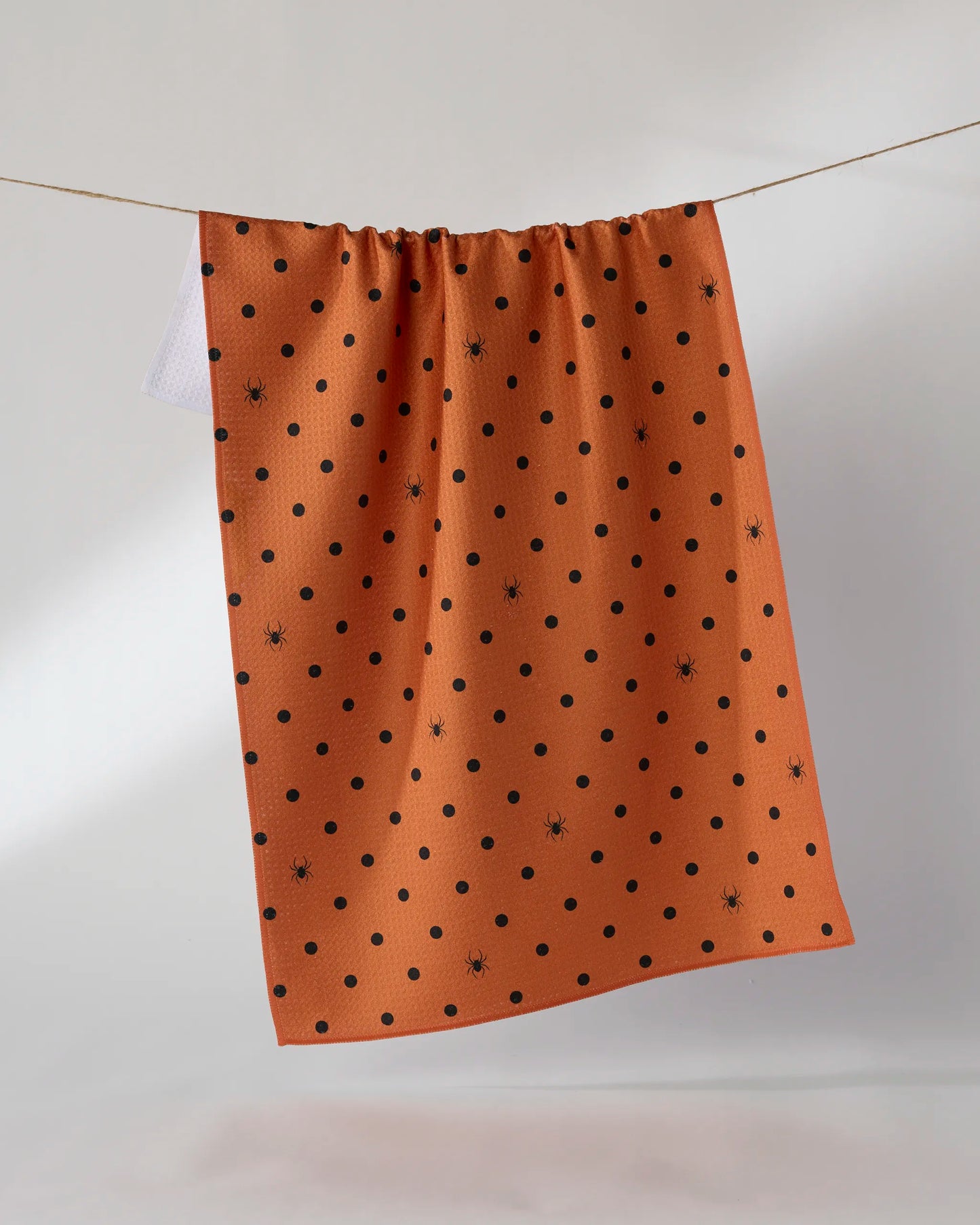 Spookydots Orange Tea Towel