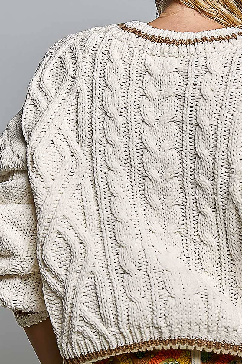 The Cable Knit Crewneck