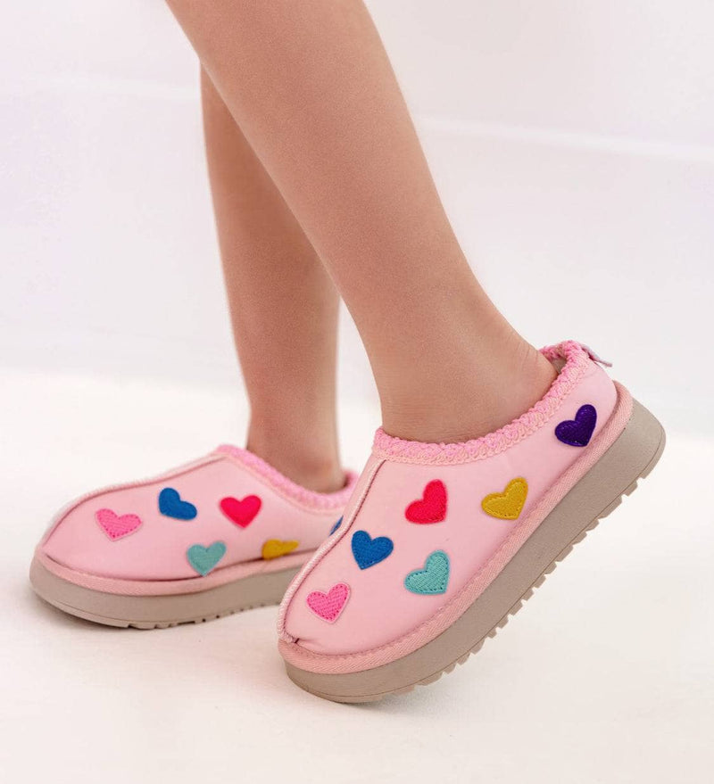 Candy Heart Sherpa Booties