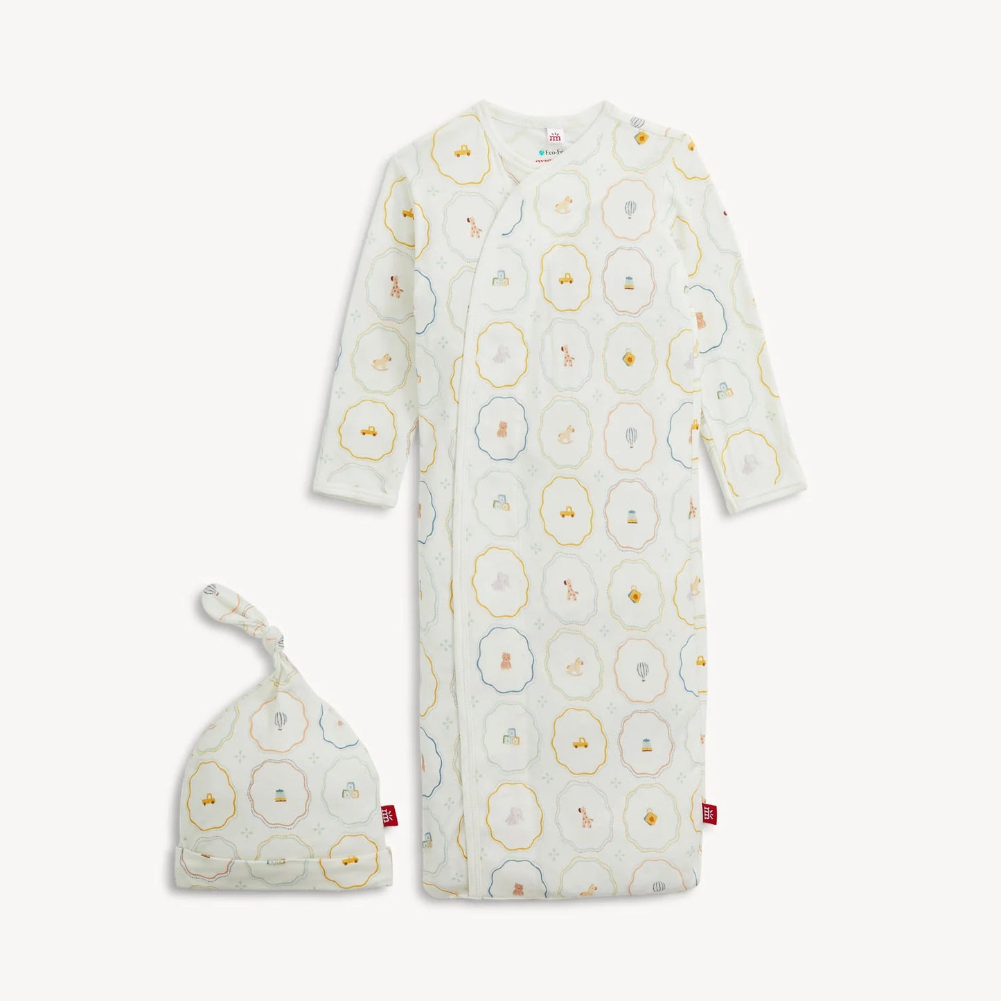 Nursery Magic Modal Magnetic Gown & Hat Set (NB-3month)