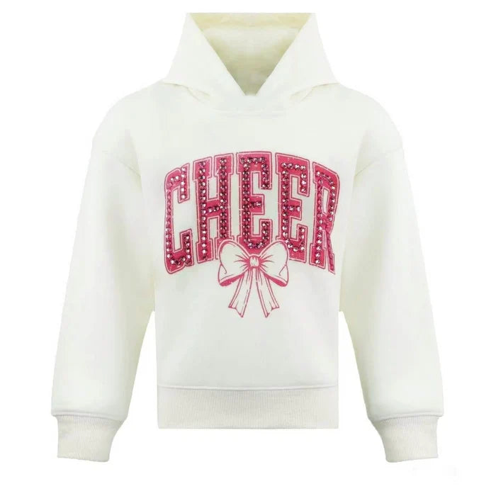 CRYSTAL CHEER BOW SWEATSHIRT