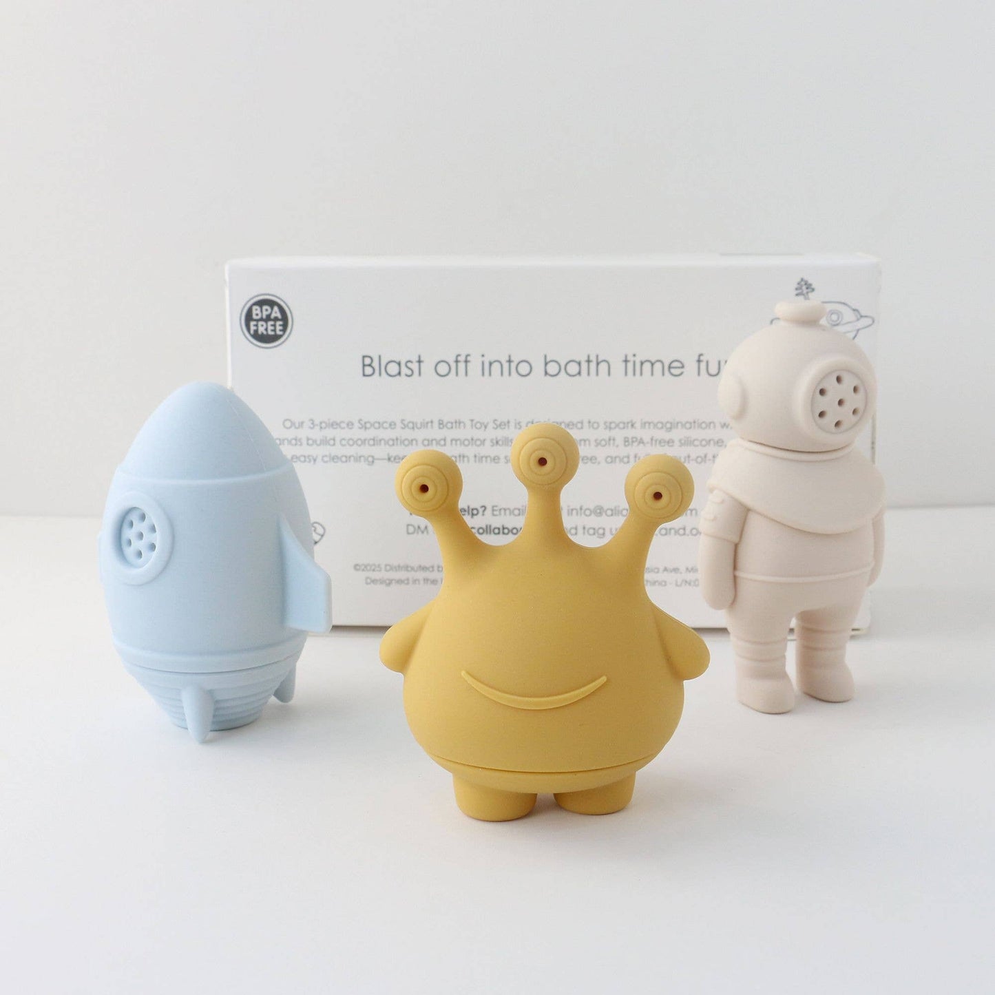Ali+Oli (3 piece) Bath Toy Set (Space)