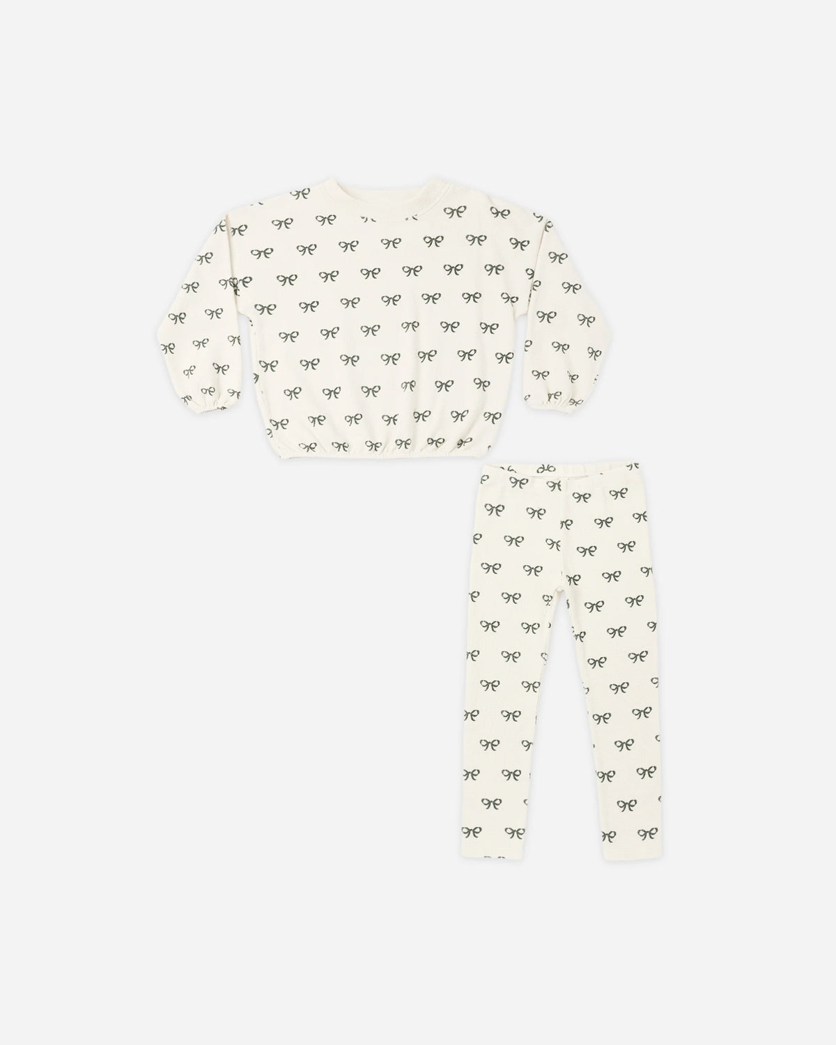 Spongey Knit Set Evergreen Bows