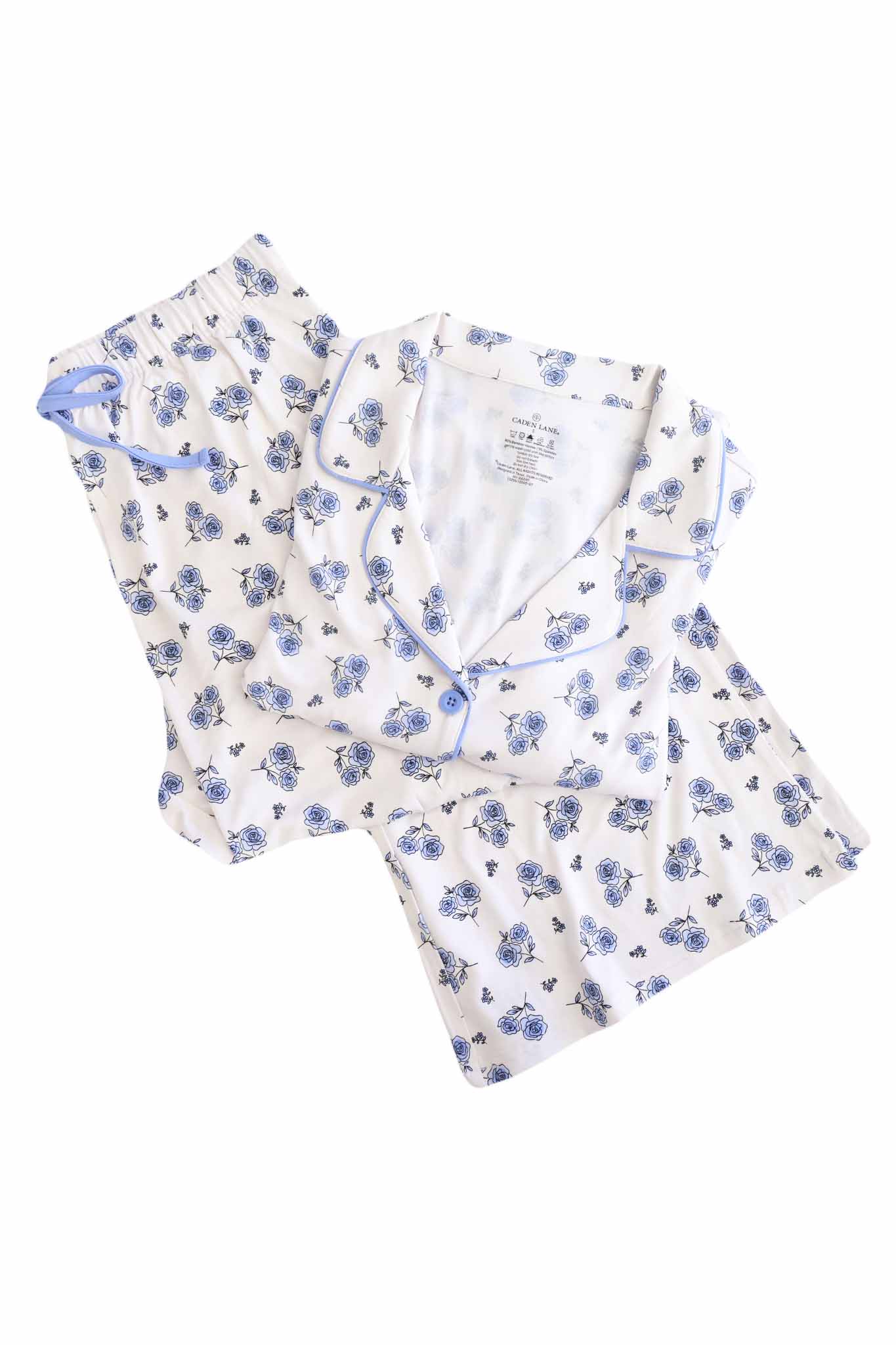 Women's Two Piece Flare Lounge Set | Sapphire Garden - Caden Lane