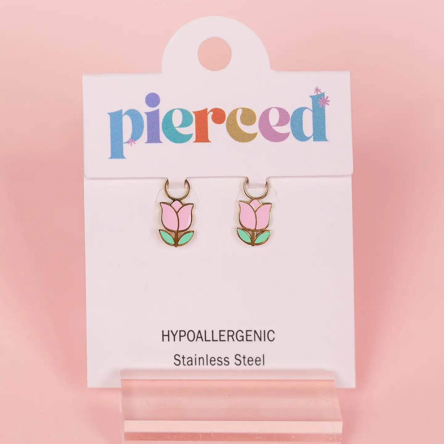 Pink Tulip Charms
