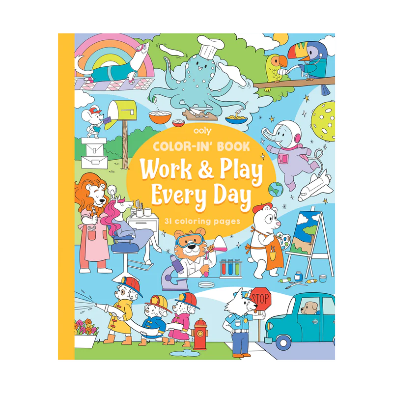 Work and Play Every Day Coloring Book - Ooly