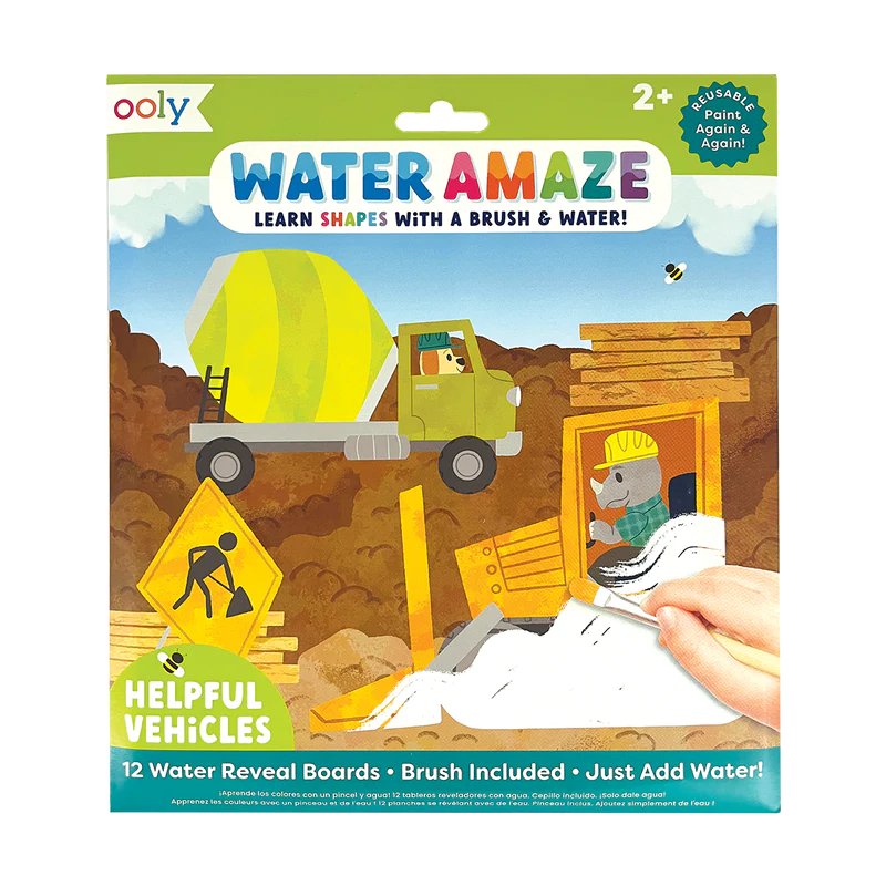 Water Amaze Water Reveal Boards - Helpful Vehicles - Ooly