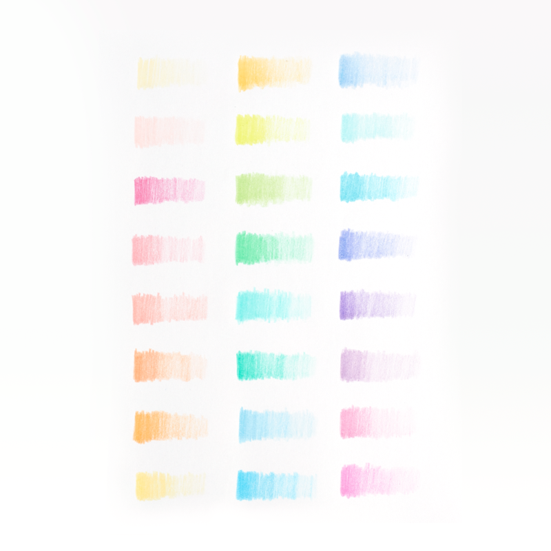 Pastel Hues Colored Pencils - set of 24 - Ooly