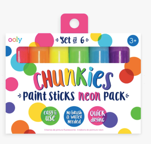 Chunkies Paint Sticks- Neon 6 Pack - Ooly